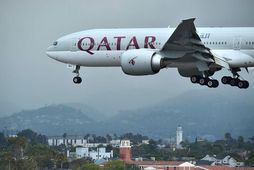 Qatar Airways er stórt flugfélag í eigu stjórnvalda í Katar.