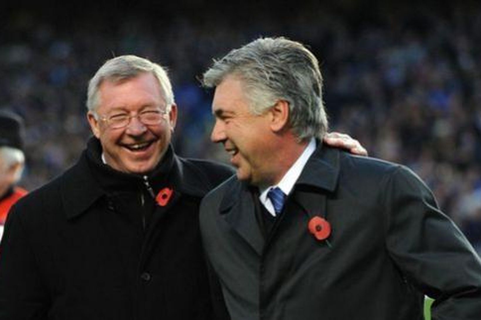 Alex Ferguson og Carlo Ancelotti. Lið þeirra eru í harðri …