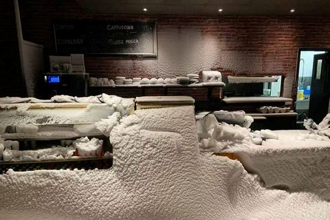 Have a seat. Better wear your snow pants.