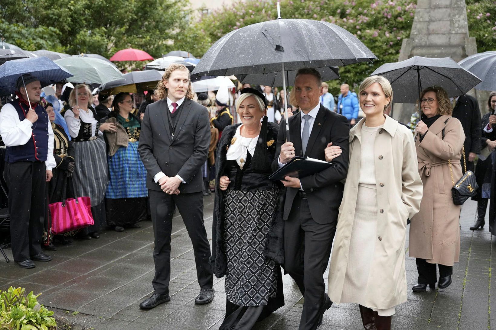 Halla, Björn og Kristrún voru glæsileg að vanda.