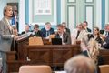 Alþingi Kristrún Frostadóttir forsætisráðherra í ræðustól eftir að samþykkt var að stöðva umræður um veiðigjöld. Þung orð féllu í umræðum.
