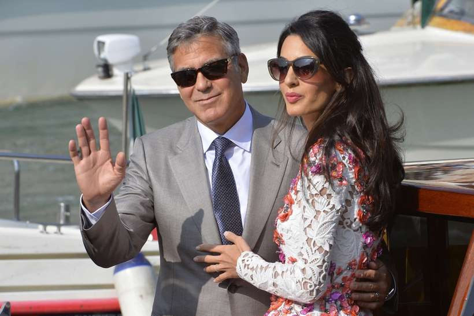 George Clooney og Amal Alamuddin.