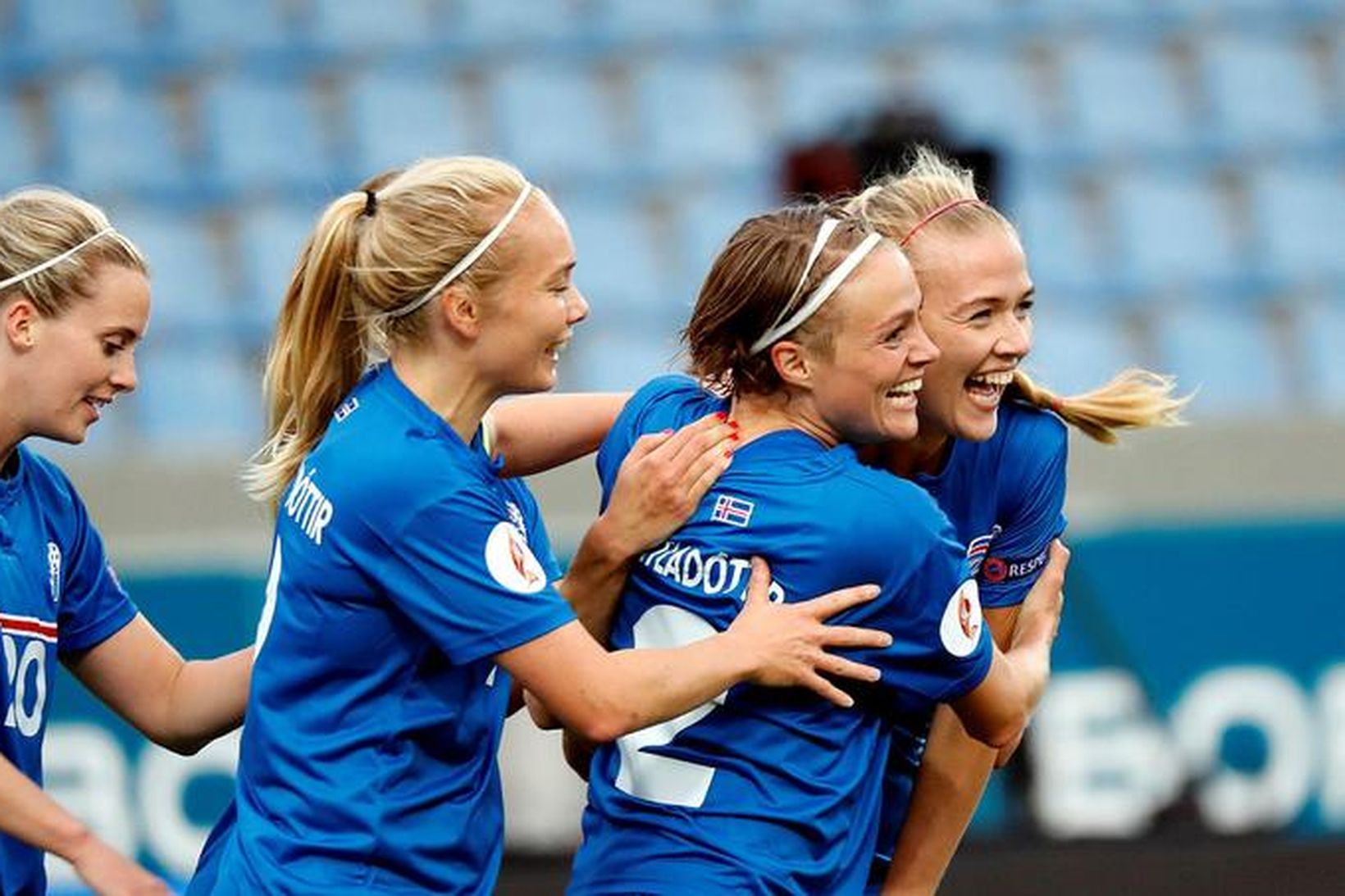 Berglind Björg Þorvaldsdóttir, Margrét Lára Viðarsdóttir, Sif Atladóttir og Dagný …