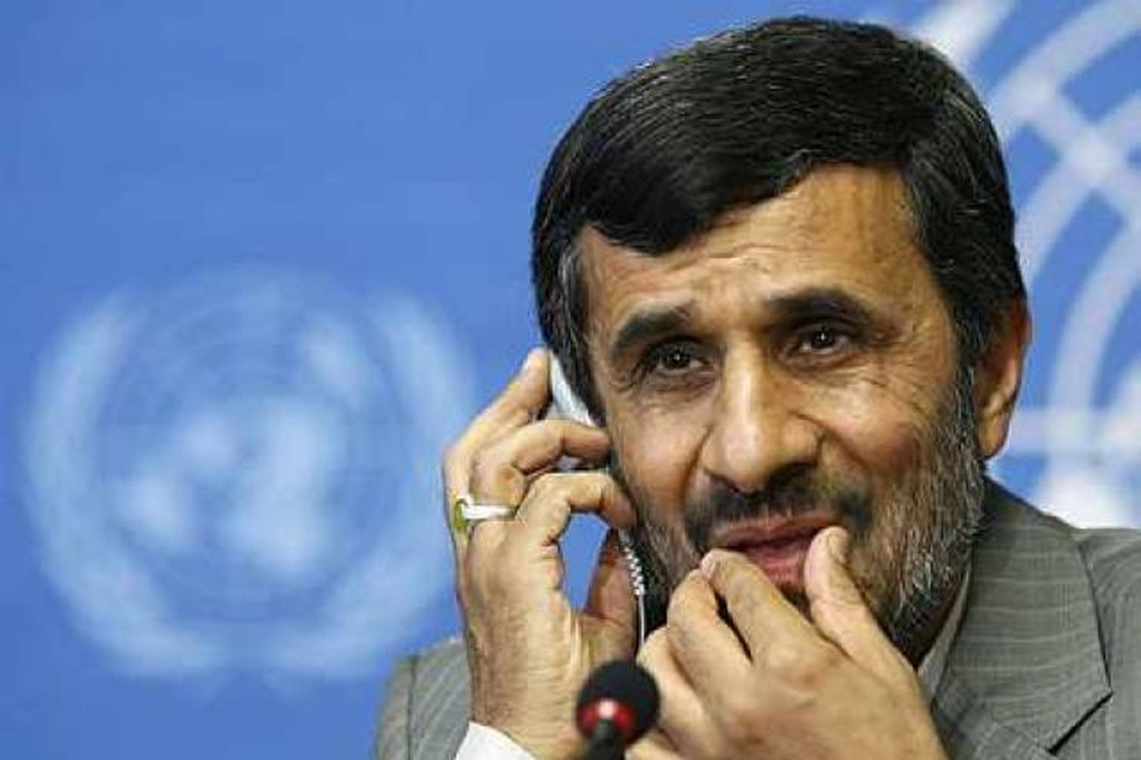 Mahmoud Ahmadinejad Íransforseti á ráðstefnu SÞ í Genf í gær.