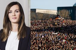 Sonja Ýr Þorbergsdóttir, formaður BSRB, segir kvennafrídaginn hafa gengið eins og í sögu.