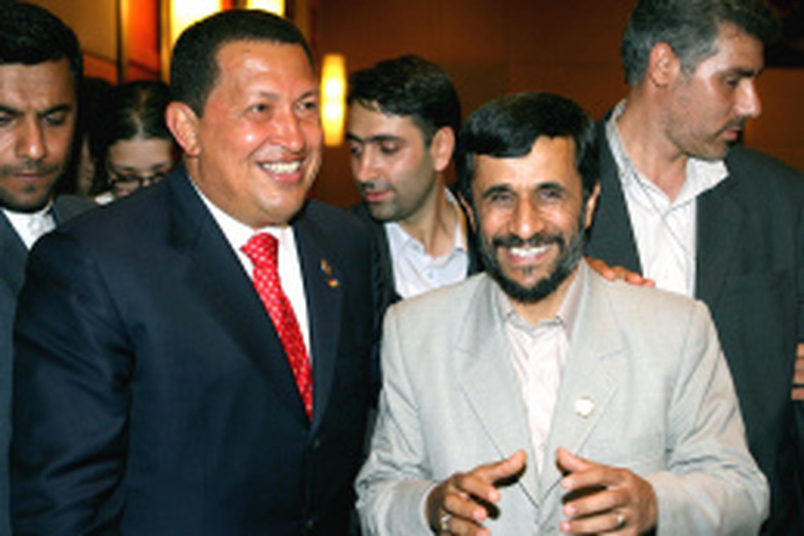 Hugo Chavez, forseti Venesúela, og Mahmoud Ahmadinejad Íransforseti á fundi …