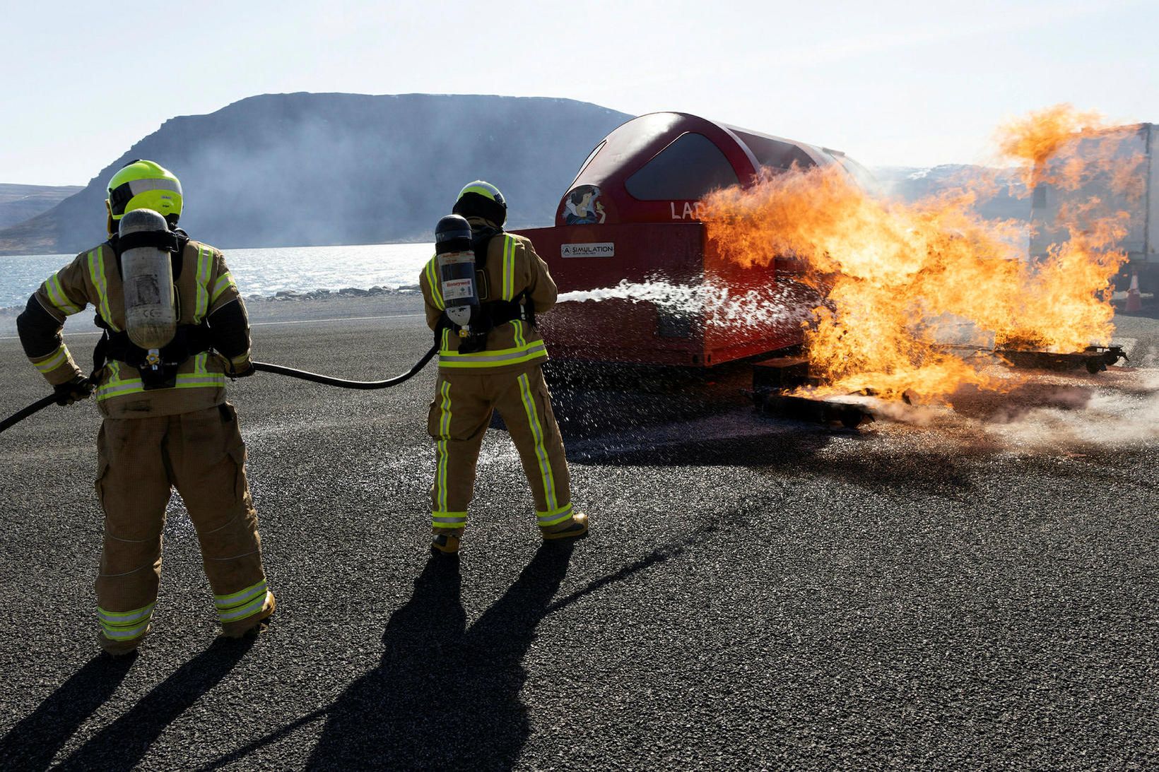 Á flugslysaæfingu á Bíldudalsflugvelli laugardaginn 29. apríl var notaður nýr …