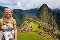 Afmælisbarnið Eygló stödd við Machu Picchu í Perú.