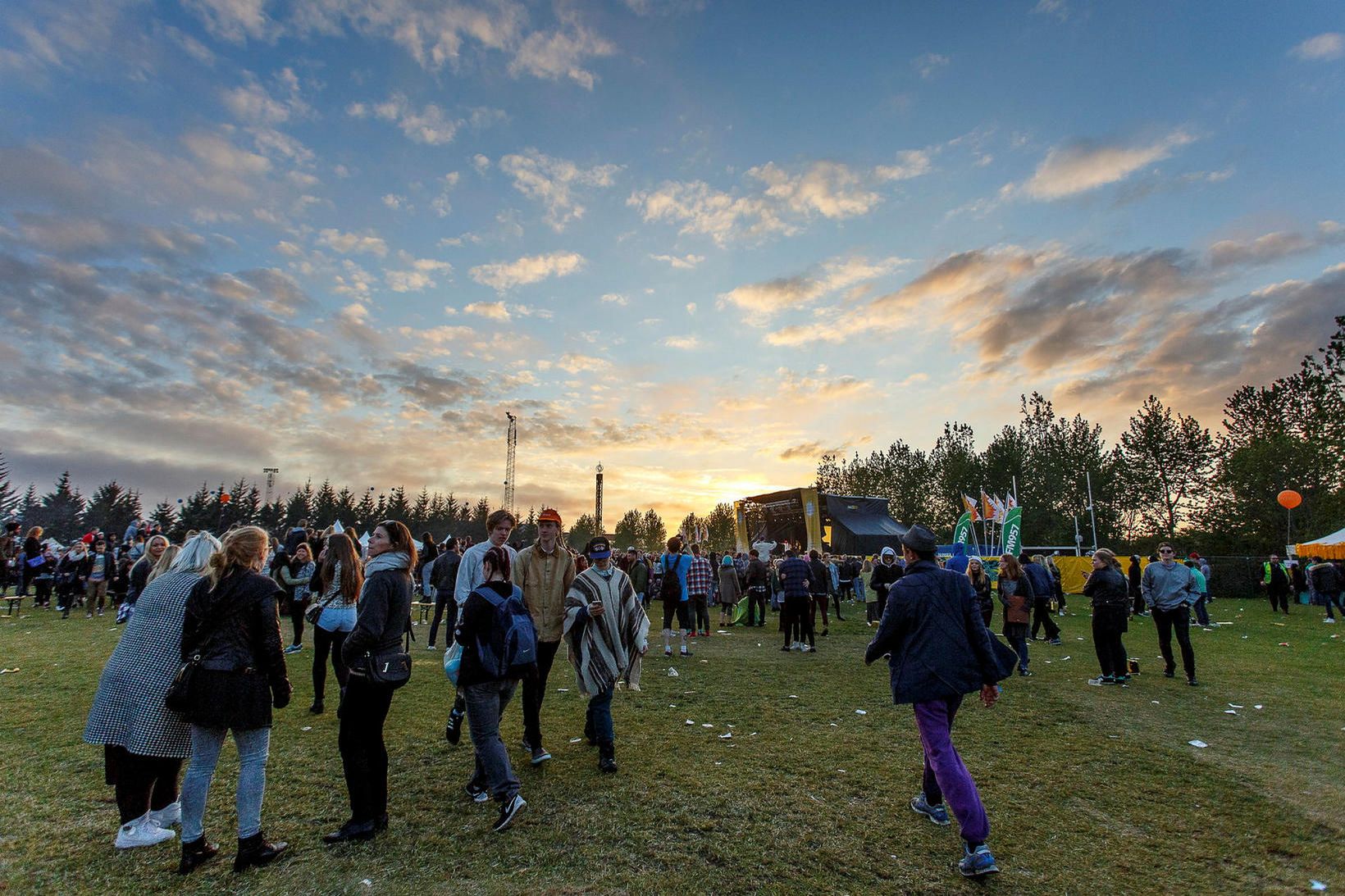 Hátíðin átti að fara fram í Laug­ar­daln­um um helgina.