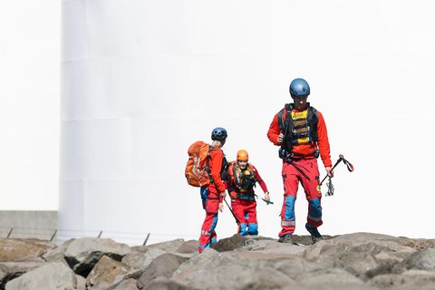 The search resumed yesterday, and the man was found in the sea shortly afterwards.