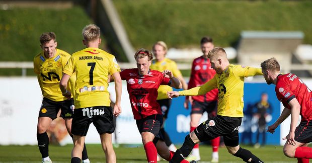 Afturelding lagði ÍA að velli á Akranesi í fyrsta leik kvöldsins.