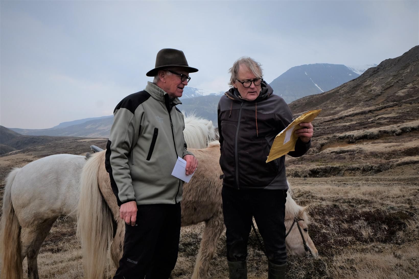 Svínaskarð. Bjarki Bjarnason reið í veg fyrir póstinn og bað …