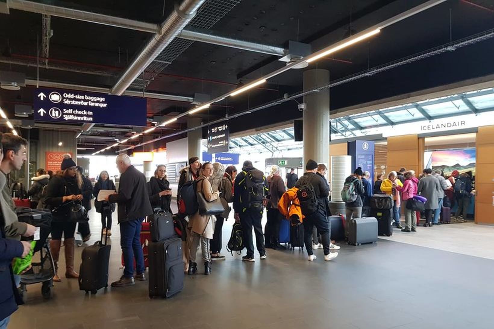 Löng röð myndaðist. Mynd er úr safni.