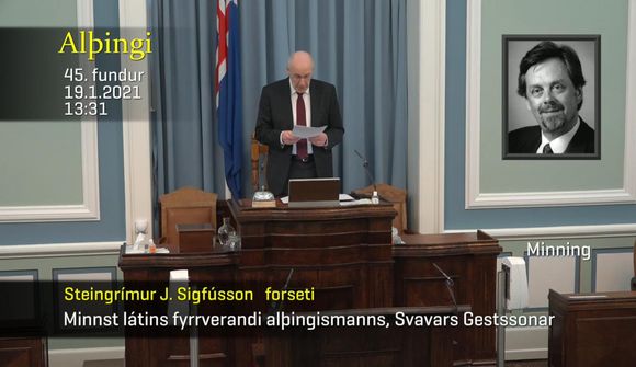Svavars minnst á Alþingi