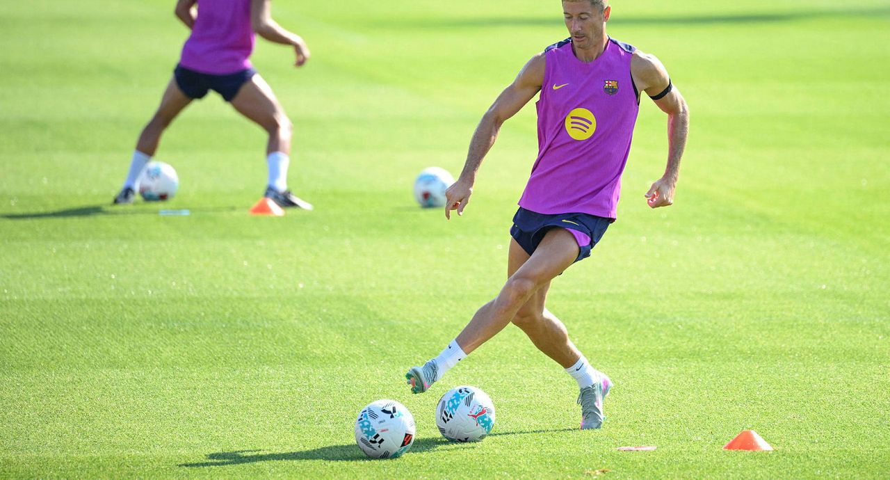 Robert Lewandowski er byrjaður að æfa aftur.