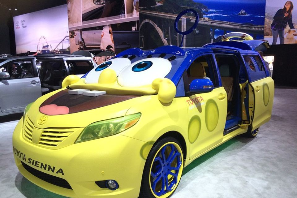 „SpongeBob“ Toyota Sienna á sýningunni í Los Angeles.