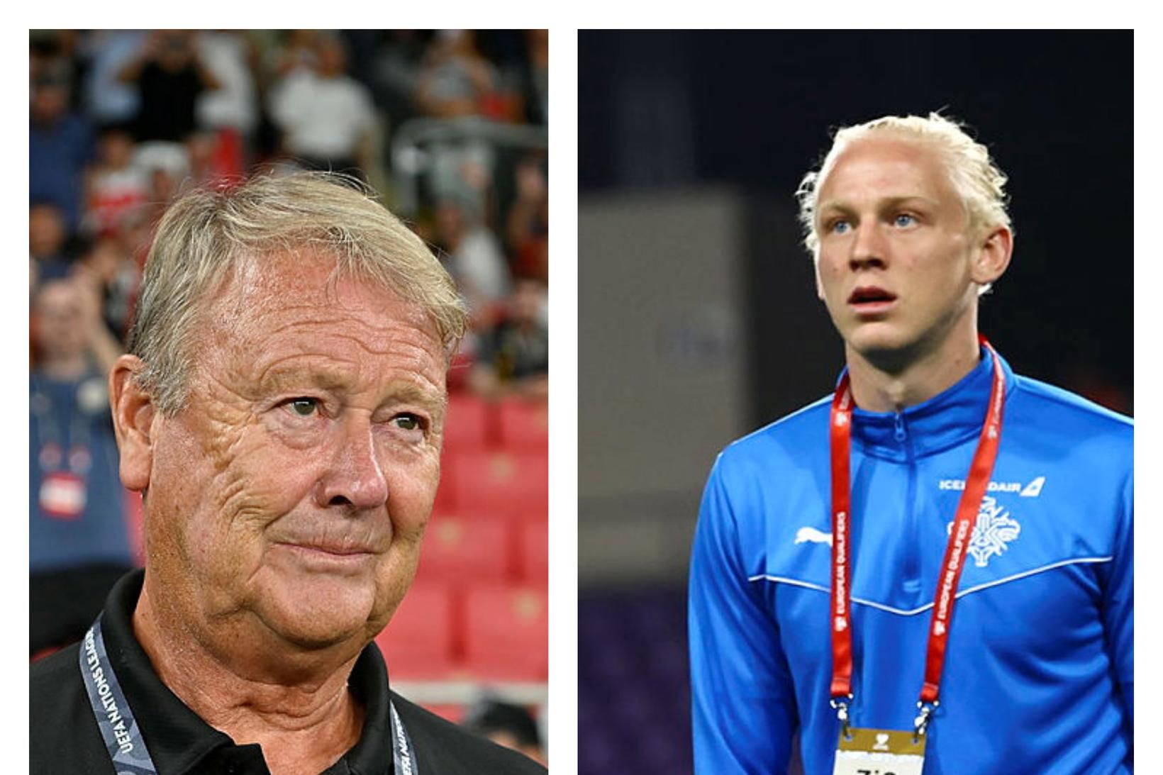 Åge Hareide og Kolbeinn Birgir Finnsson.