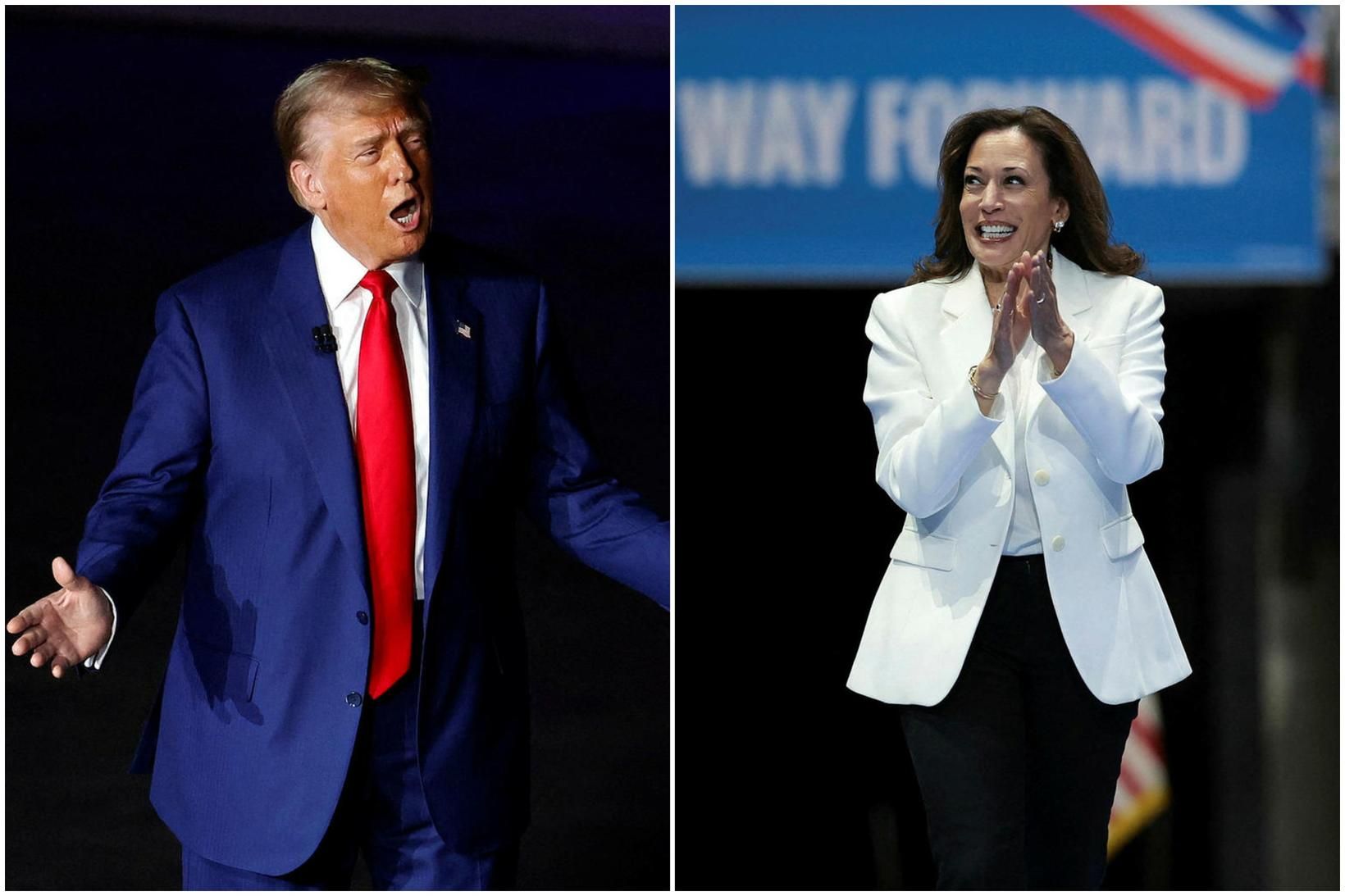 Donald Trump og Kamala Harris undirbúa sig á mismunandi hátt …