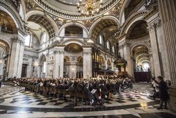 Fórnarlamba hryðjuverkaárásarinnar 7. júlí 2005 var minnst í St. Pauls-dómskirkjunni í dag.