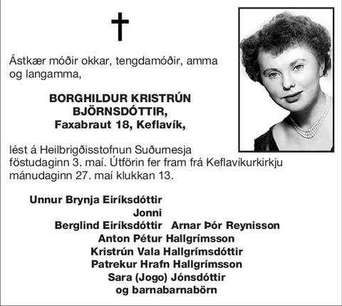 Borghildur Kristrún Björnsdóttir,