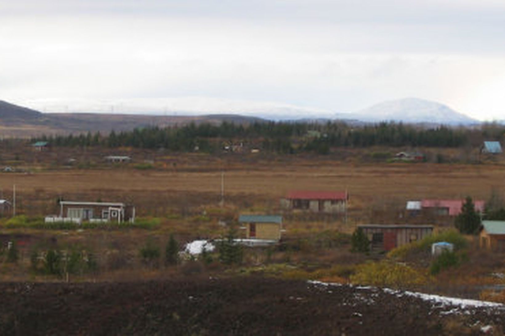 Sumarhúsabyggð í Grímsnesi.