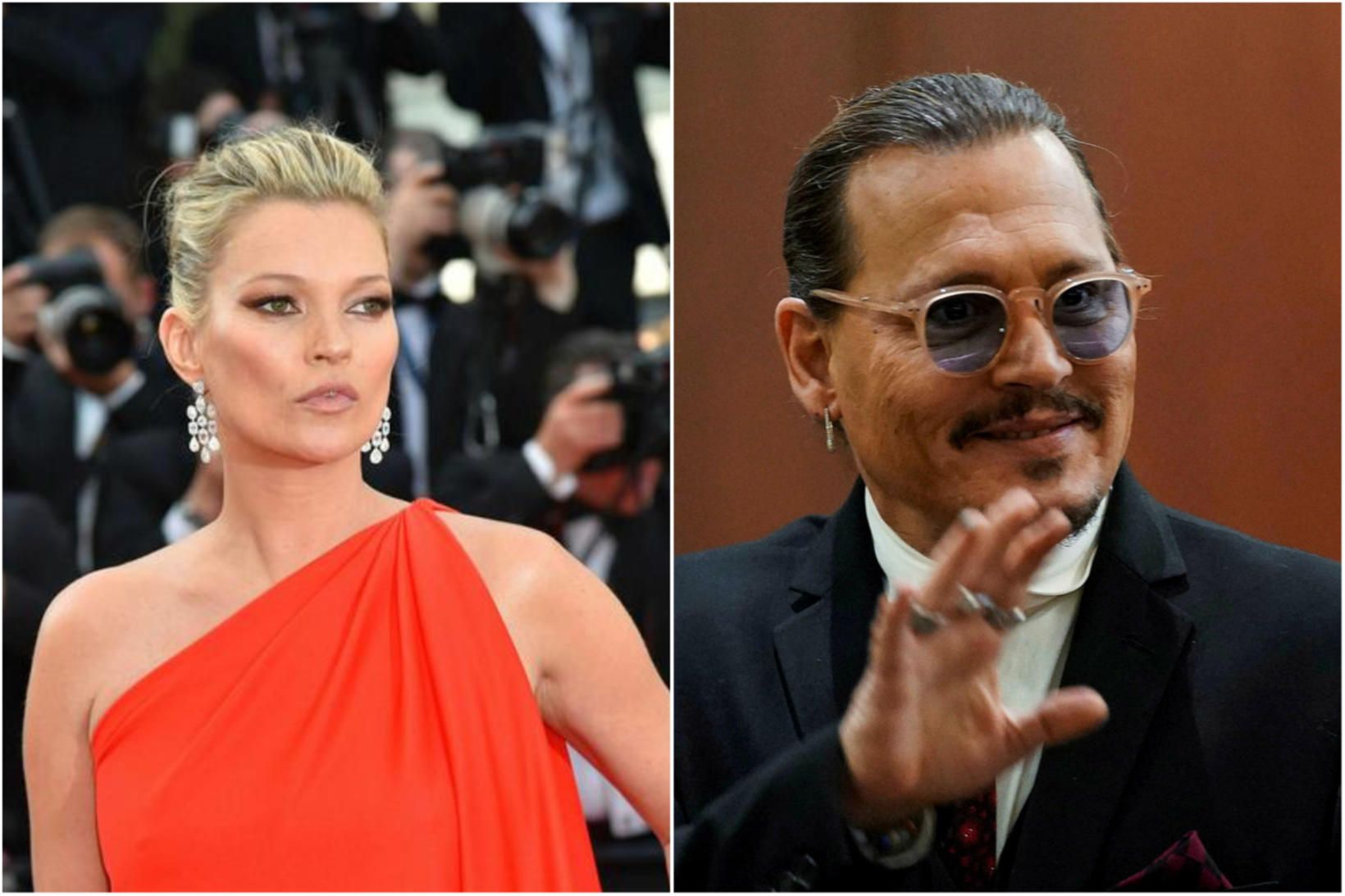 Fyrirsætan Kate Moss og leikarinn Johnny Depp voru par á …