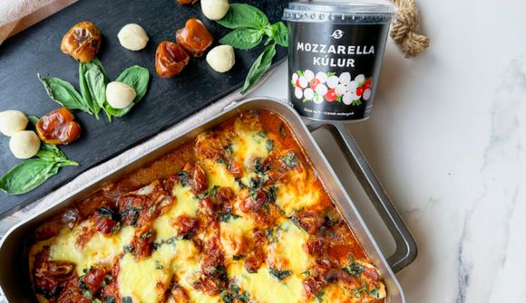 Girnilegur ofnbakaður fiskréttur með mozzarella-ostakúlum