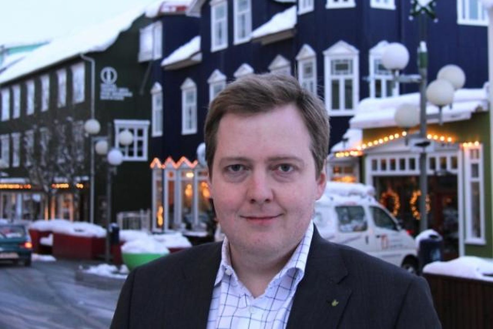 Sigmundur Davíð Gunnlaugsson á Akureyri.