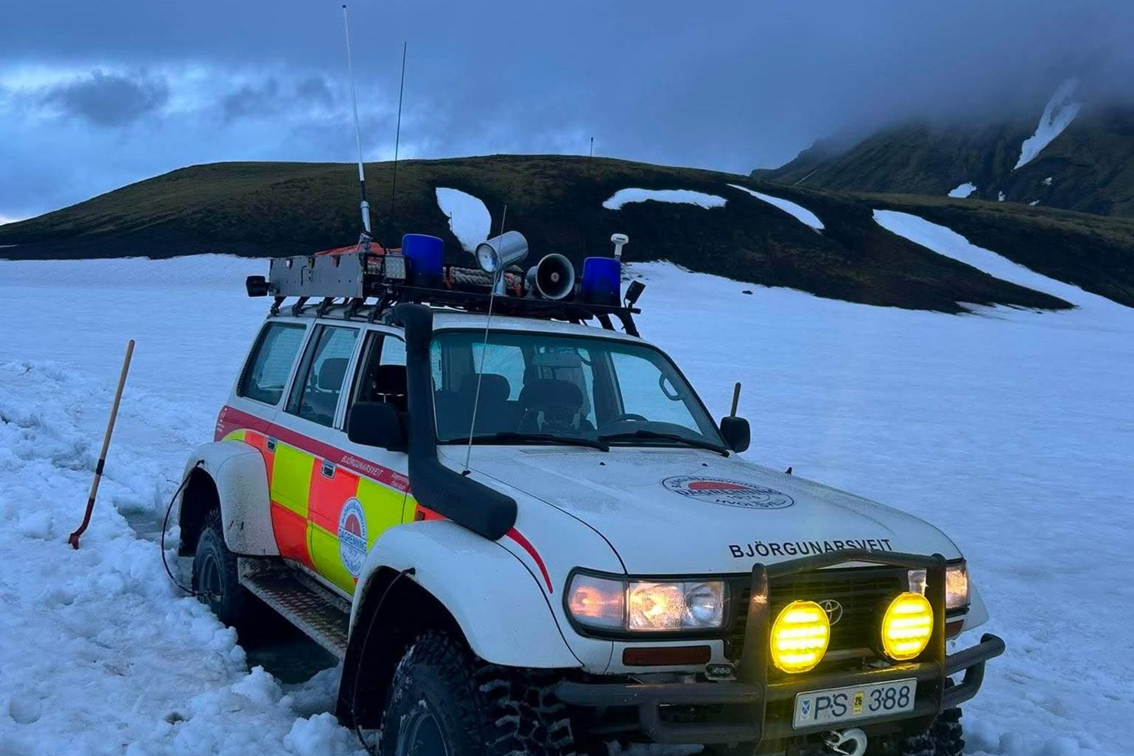 Sóttu ferðalanga inn á Mælifellssand