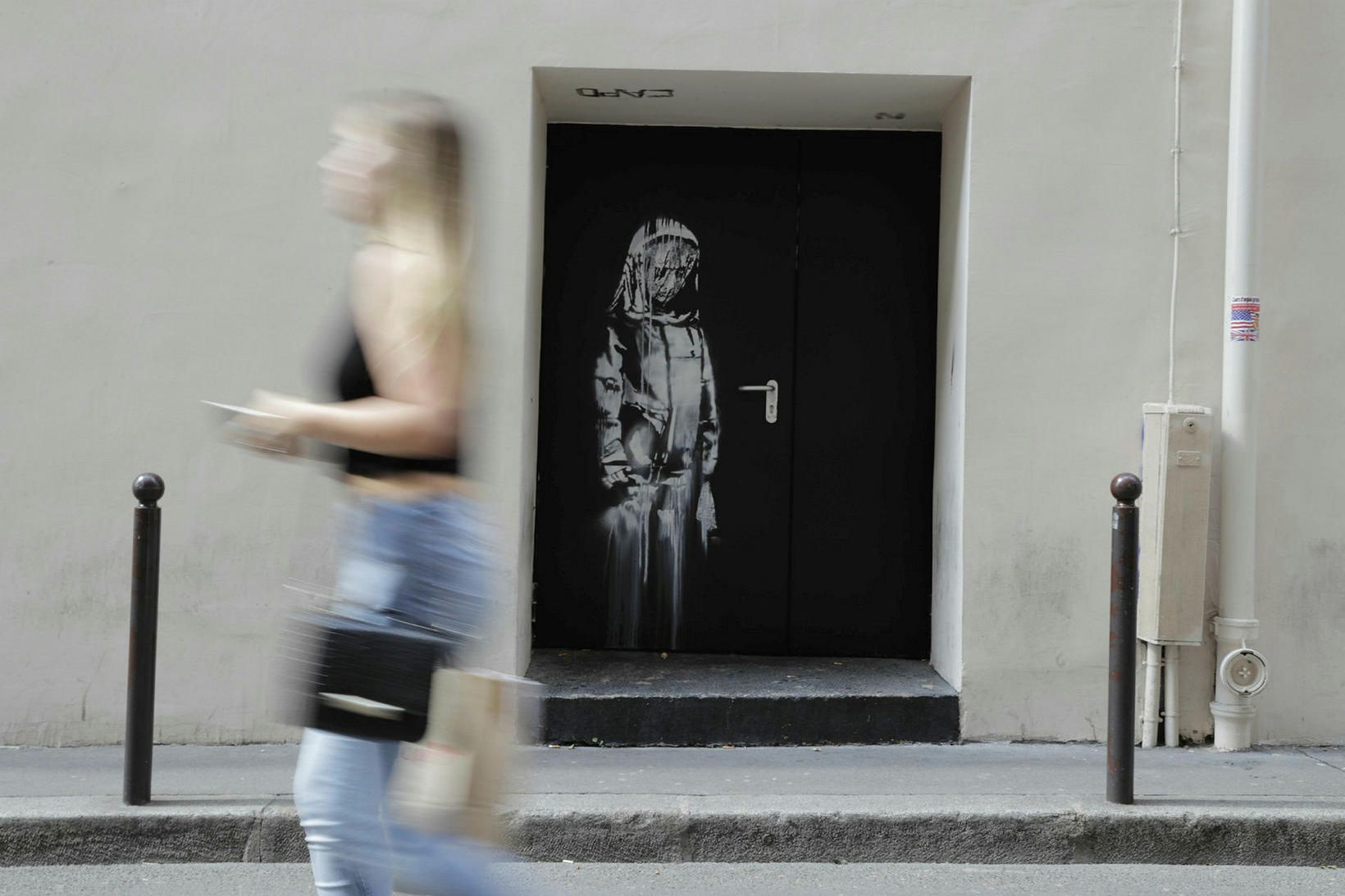 Verk Banksy er nú komið í leitirnar, en því var …