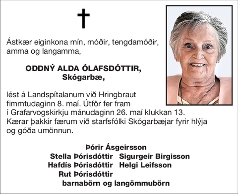 Oddný Alda Ólafsdóttir,