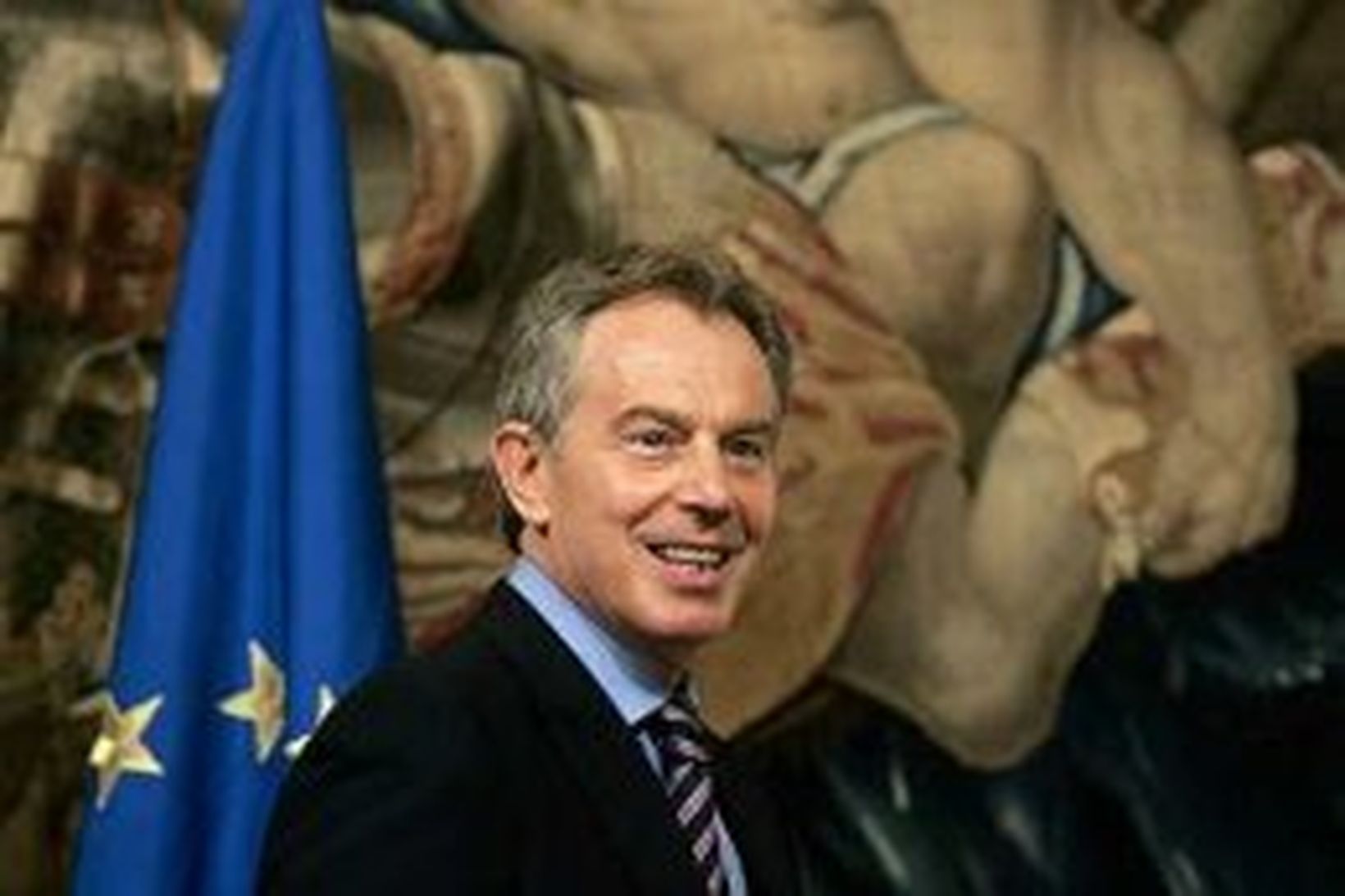 Tony Blair hitti Romano Prodi, forsætisráðherra Ítalíu , í Róm …