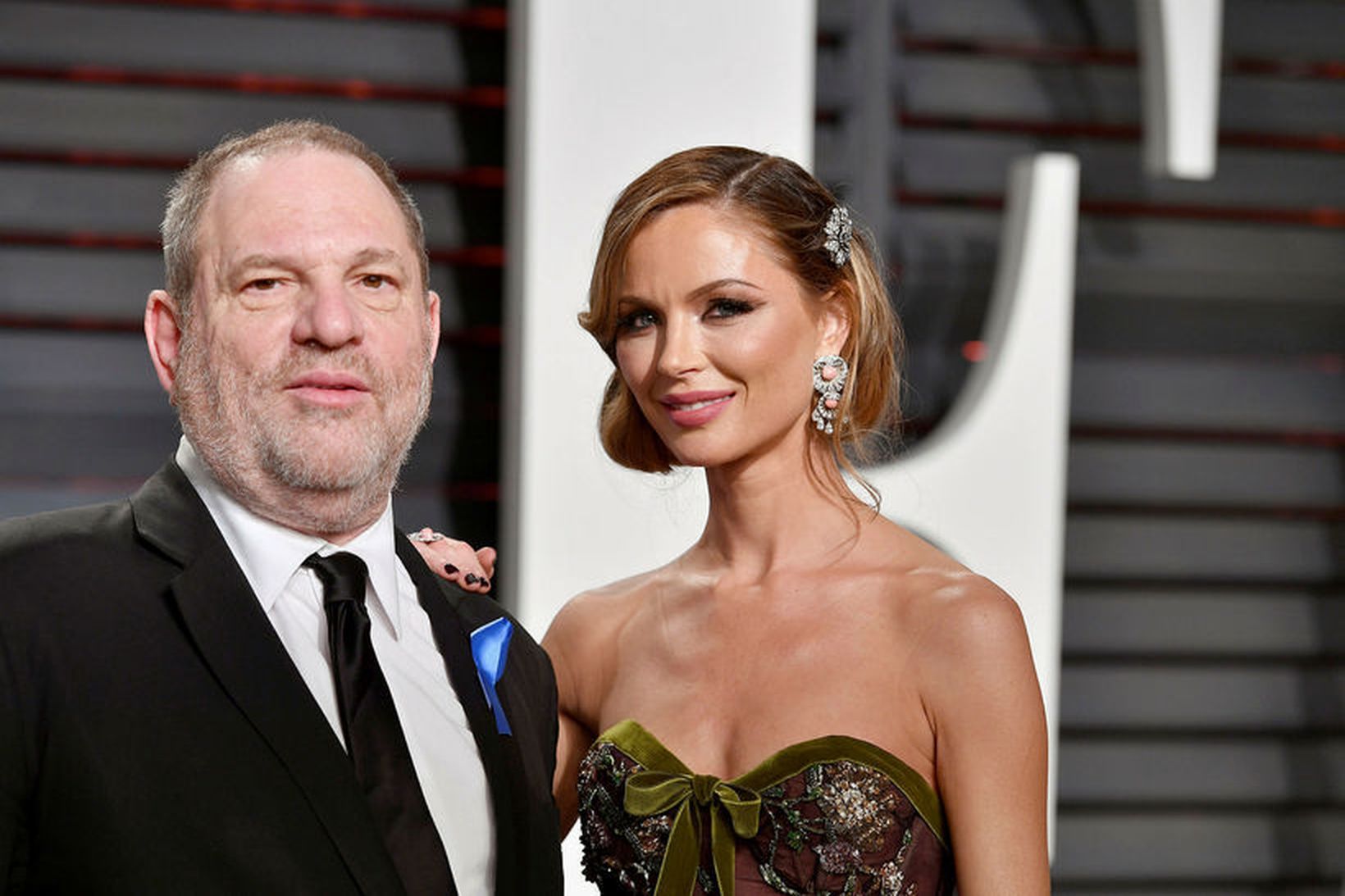 Harvey Weinstein og Georgina Chapman í febrúar í fyrra.