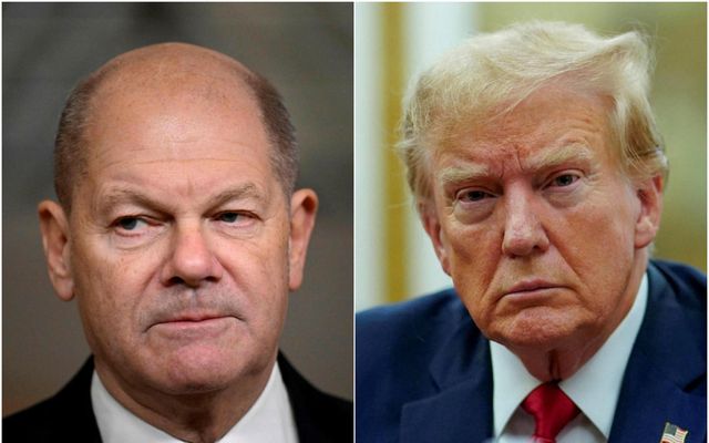 Olaf Scholz, kanslari Þýskalands og Donald Trump, verðandi Bandaríkjaforseti.