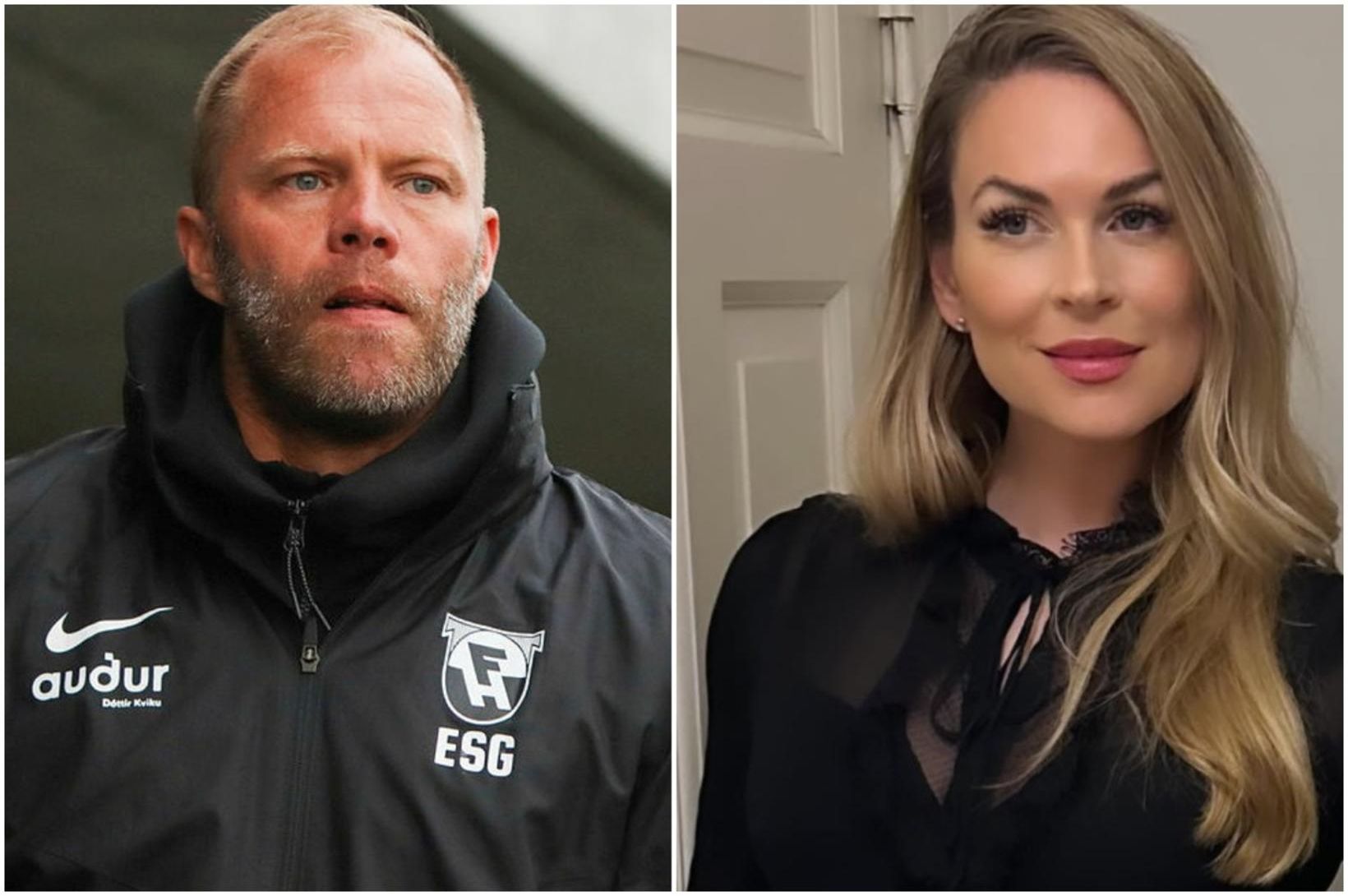Eiður Smári og Halla Vilhjálms sögð vera að stinga nefjum saman