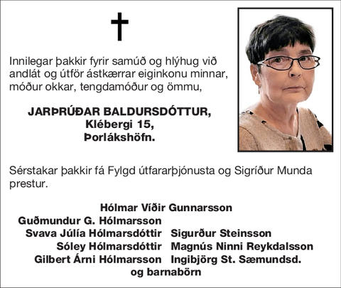 Jarþrúðar Baldursdóttur,