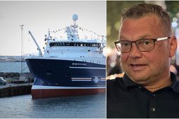 Arnar Óskarsson, skipstjóri á nýjum Baldvini Njálssyni, kveðst ánægður með skipið.