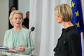 Blaðamannafundur Ursula von der Leyen og Kristrún Frostadóttir.