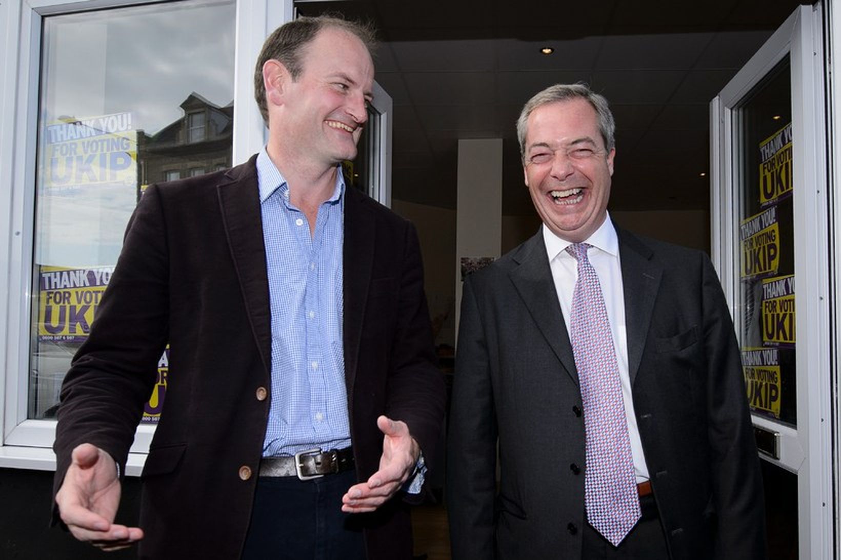Douglas Carswell þingmaður UKIP og Nigel Farage leiðtogi UKIP