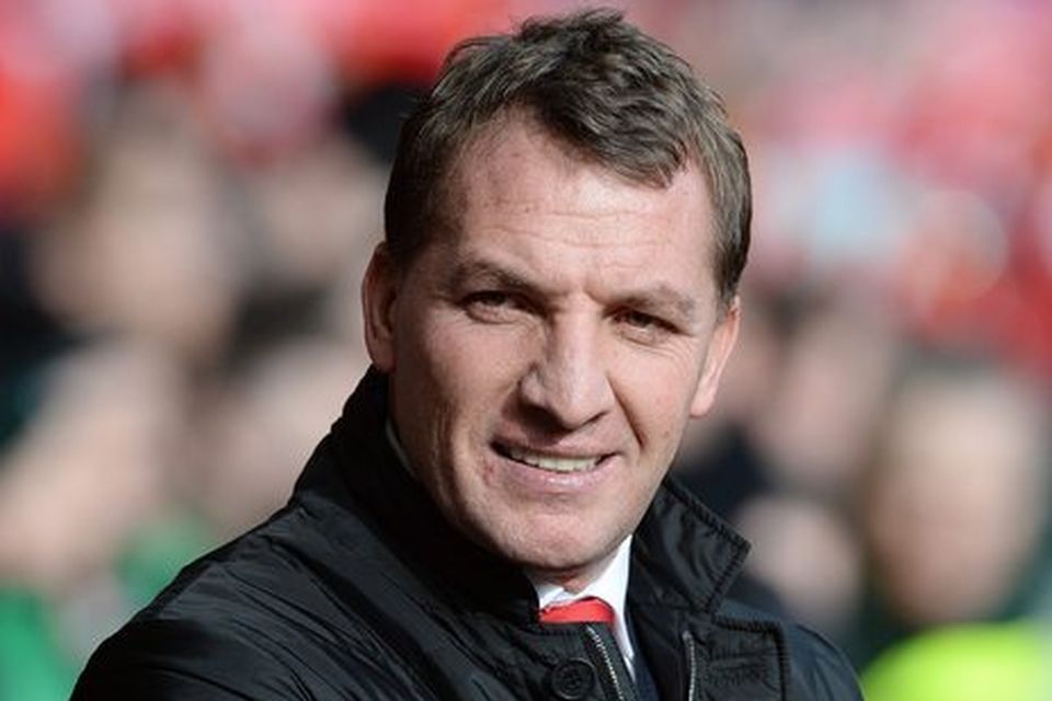 Brendan Rodgers. Lítið annað sem hægt er að gera en að veifa bara þumlinum upp.