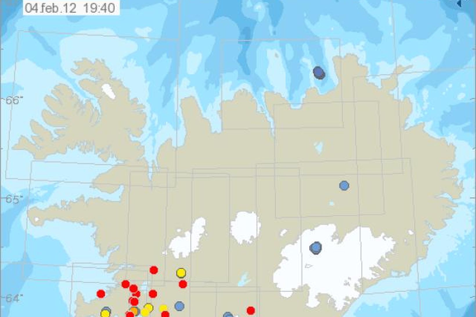 Sjá má hér að allmargir skjálftar hafa orðið á síðustu …