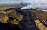 Gosmyndir teknar úr þyrlu 17 júli 2023