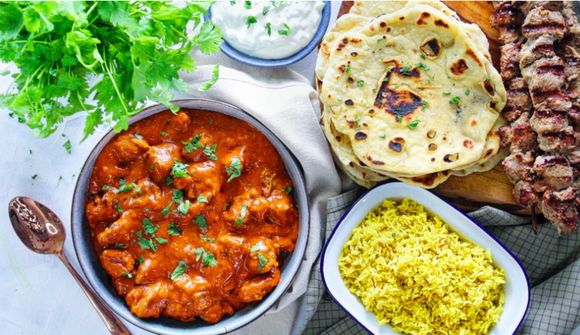 Undursamlega gott tandoori lamb með saffran hrísgrjónum