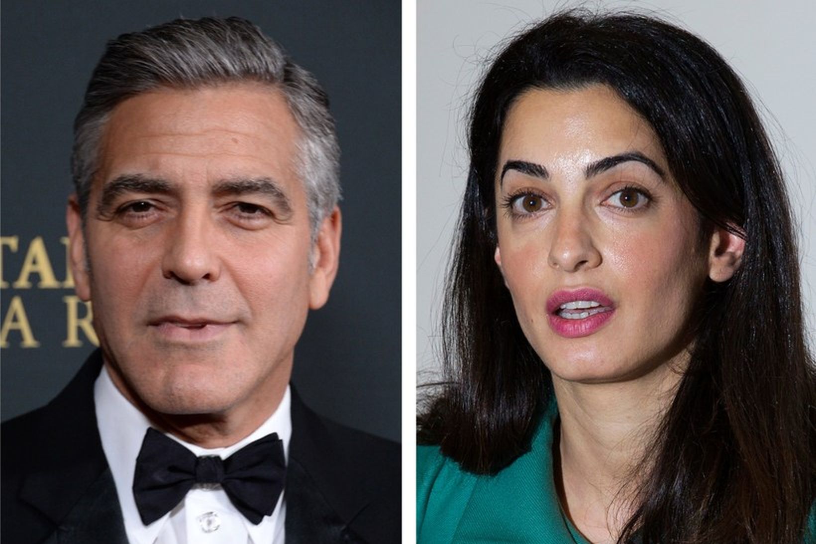 Leikarinn George Clooney og Amal Alamuddin.