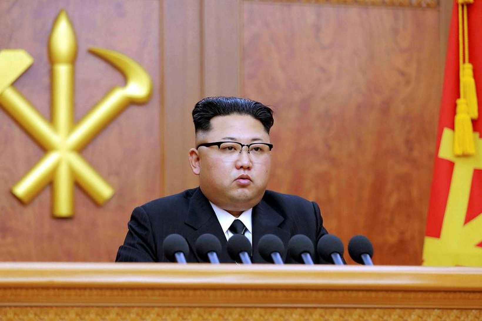 Kims Jong-un, leiðtogi Norður-Kóreu. Sergei Lavrov, utanríkisráðherra Rússlands, segir bandarísk …