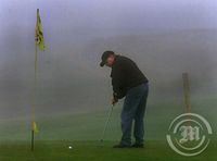 Þoka á golfvelli í Hafnarfirði