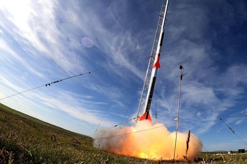 The rocket being launched.