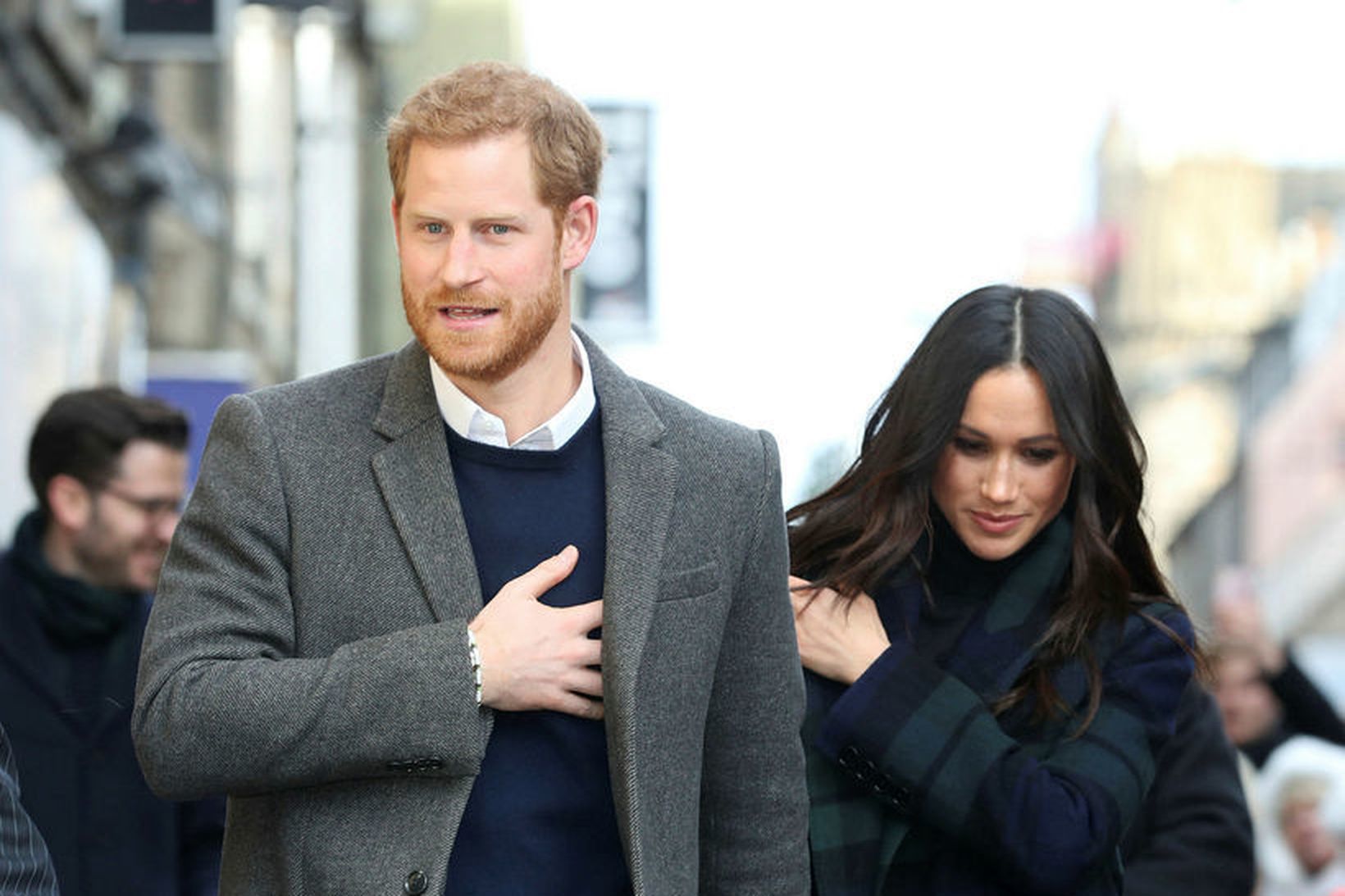 Harry Bretaprins ásamt Meghan Markle, eiginkonu sinni.