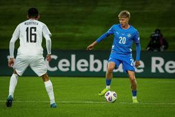Kristian Nökkvi Hlynsson í leiknum gegn Aserbaídsjan.