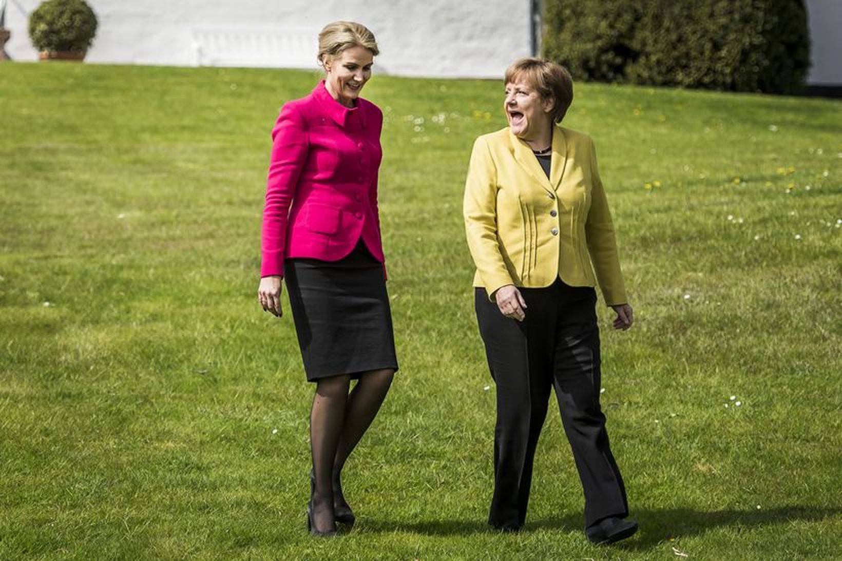 Helle Thorning-Schmidt og Angela Merkel eru meðal valdamestu kvenna í …